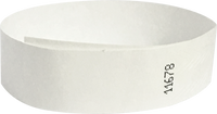 Tyvek® 3/4" x 10" White Sheeted Special Wristbands