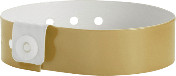 A Vinyl 3/4" x 10" L-Shape Snapped Solid Gold wristband
