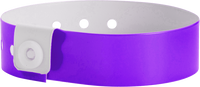 A Vinyl 3/4" x 10" L-Shape Snapped Solid Purple wristband